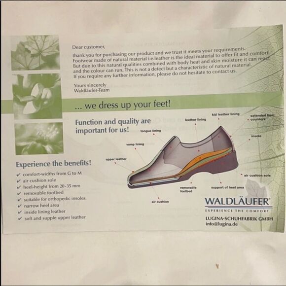 WALDLAUFER GREEN FLATS.  NEW. - Picture 6 of 9